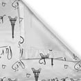 thumbnail image 4 of Ambesonne Paris Window Valance, Eiffel Je T'aime Doodle, 54" X 12", Black White, 4 of 5