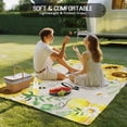 thumbnail image 4 of Sunflower Floral Outdoor Rug 6x9 Ft - Reversible Patio Rug Outdoor Camping Rugs, Farmhouse Pastoral Daisy Bees Beige Burlap Indoor Outdoor Area Rugs, Non-Slip Outdoor Carpet Runner for Deck/Porch, 4 of 8