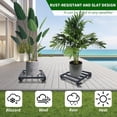 thumbnail image 3 of 2 Pack 14 Inch Metal Plant Caddy with Wheels, Square Rolling Plant Stand Heavy Duty Indoor Outdoor Planter Dolly, Plant Pot Mover for Large Flower Pots and Planters, 400 Lbs, 3 of 12