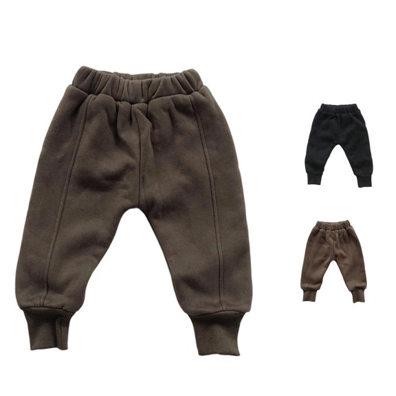 FYDUU Toddler Boys Casual Jogger Pants for Kids Outdoor Winter Trousers Elastic Waist Comfy Sweatpants with Pockets School Daily Wear Stylish Slacks 3-4 Years