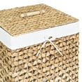 thumbnail image 5 of Best Choice Products Decorative Woven Water Hyacinth Wicker Laundry Clothes Hamper Basket w/ Liner, Lid - Natural, 5 of 6
