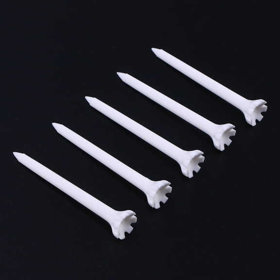 EXHUMKY 100Pcs White Golf Tees Plastic Durable Ergonomic Lightweight Golf Pegs