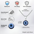 thumbnail image 6 of VNOX Evil Eye Necklaces Blue Turkish Glass Leather Rope Alloy Beads Chain Evil Eye Necklace Nazar Amulet Lucky Protection Chockers Third Eye Chocker for Women Men, 6 of 7