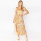 thumbnail image 5 of Vestido de mujer, tirantes con cordones y abertura en el pecho, vestido floral, nueva moda de primavera y verano, 5 of 6