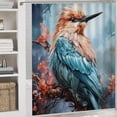 thumbnail image 5 of Beautiful Hummingbirds 4 Pieces Shower Curtain Sets Watercolor Flowers Modern Animals Bathroom Decor Set Bathroom Accessory Sets with Rugs and Toilet Lid Cover, 5 of 8