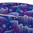 thumbnail image 3 of Abstract Pouf Cover with Zipper, Aurora Borealis Inspired Stars Pattern Northern Sky, Soft Decorative Fabric Unstuffed Case, 30" W X 17.3" L, Violet Blue Blue, by Ambesonne, 3 of 5