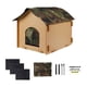thumbnail image 3 of Casa aislada para mascotas, refugio cálido para gatos, escondite para gatos fácil de montar, casa exterior para gatos, casa para gatos callejeros para M, 3 of 8