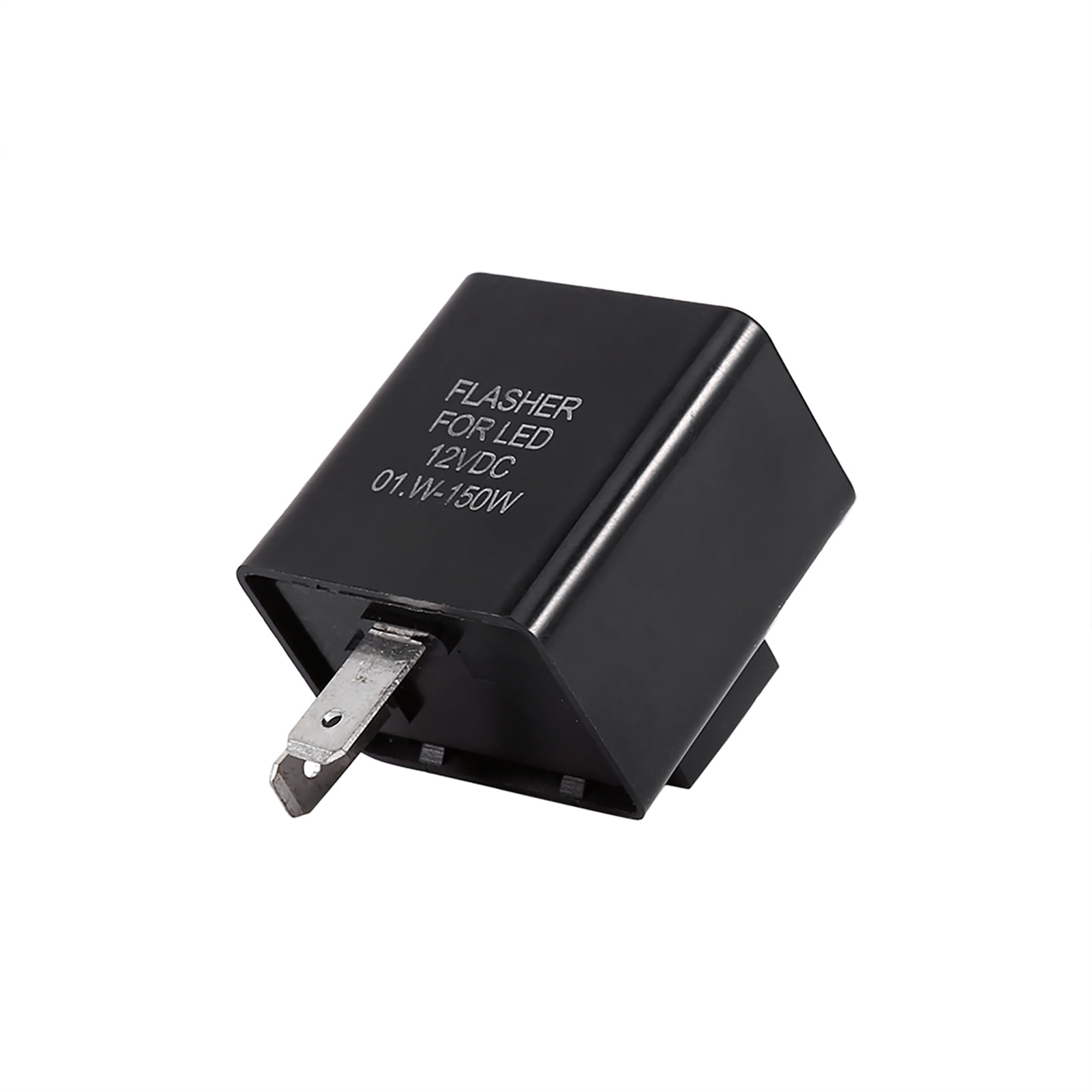 Gegong LED Control Relay,Black 12V 2 Pin Flasher Blinker Turn Signal Relay Motorcycle LED