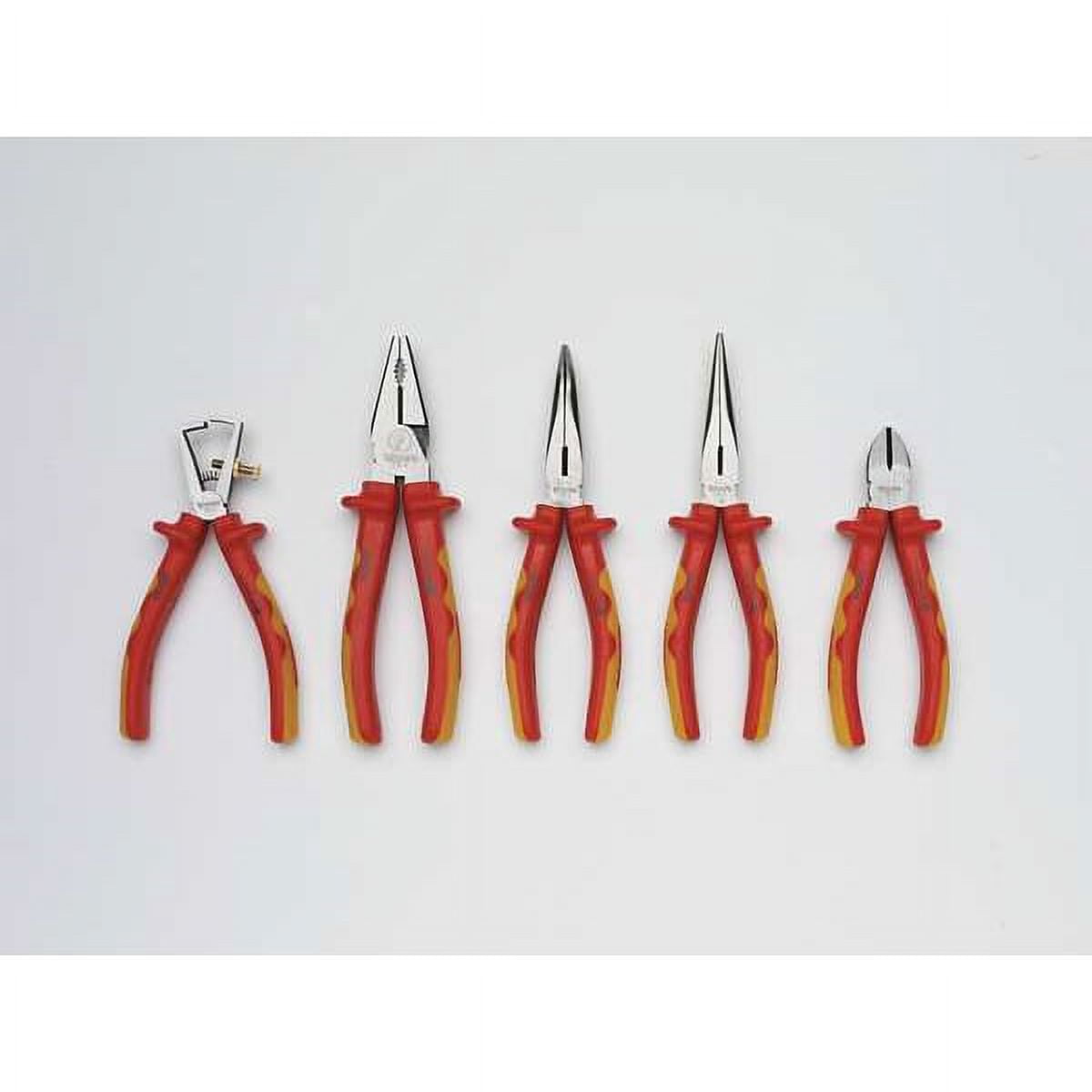 Westward 6" Insulated Long Nose Plier, Serrated Cut 3WY56