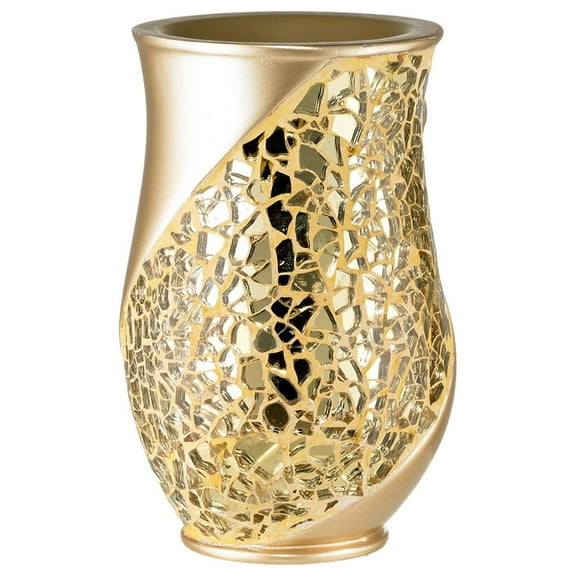 Popular Bath Gold Sinatra Bath Decor Accessories, Premium, Durable, Acrylic Resin, Eco-Friendly Tumbler  (5"H x 3"W x 3"D)