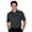 Black, variant on Monterey Club Men's Drizzle Texture Solid Golf Polo Shirt #1084