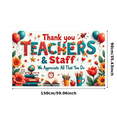 thumbnail image 2 of Decorative Design Teacher Appreciation Banner Floral Elements Staff Recognition Celebration for School Environment Office Decoration Event Celebration, 2 of 6