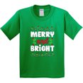thumbnail image 3 of Inktastic Merry and Bright Youth T-Shirt, 3 of 5