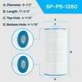thumbnail image 2 of SpiroPure Replacement for Star Clear II C1500 C800 Pleatco PA80 Unicel C-8600 Hayward CX800RE Hot Tub Spa Pool Filter Replacement Cartridge, 2 of 7