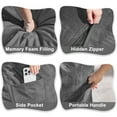 thumbnail image 5 of 3FT Bean Bag Chair Bean Bag Chairs for Adults Giant Bean Chairs with Velvet Cover, Memory Foam BeanBag Chair Fluffy BeanBag Chairs for Living Room, Bedroom - Grey (36" x 36" x 22"), 5 of 9