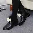 thumbnail image 2 of NOKIO Women'S Fashionable Waterproof Ankle Boots Women Rain Shoes Cute Bow Knot Low Tube Water Shoes Overshoes Rubber Shoes Waterproof Women Rain Boots Women'S Wide Calf Rain Boots, 2 of 7