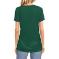 thumbnail image 3 of JYLFC Womens Tops Short Sleeve Loose V Neck Casual Tee Shirts, Dark Green 2XL, 3 of 5