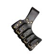thumbnail image 4 of Accesorios de disfraz de rana medieval gótico con cinturón de cuero ajustable con hebilla para Negro, 4 of 9