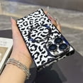 thumbnail image 2 of Magnetic Phone Case For iPhone 16 Pro,Compatible with Mag-Safe,Luxury Leopard Print Pattern Design,With Lens Film,Shockproof Protection Anti-fall Electroplated Rugged Phone Case,White, 2 of 11