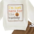 thumbnail image 4 of Ulanda Baby Boy Outfit Sweatsuit Letter Sweatshirt Shirt Pullover Tops Pants Toddler Boys Festive Clothing (White, 2-3 Years), 4 of 4