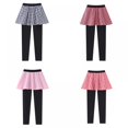 thumbnail image 7 of GYRATEDREAM Little Girls Leggings Pants with Tutu Skirts Kids Culottes Footless Tights 3-11Y, 7 of 7