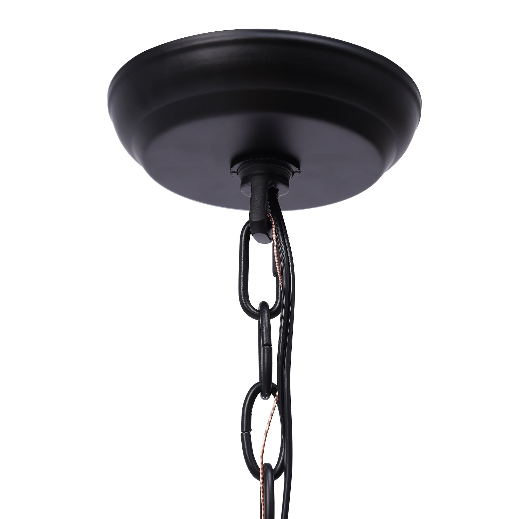 LNC Askrlessi 8-Light Matte Black Modern/Contemporary Led Chandelier