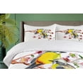 thumbnail image 4 of Ambesonne Nature Duvet Cover Sets, Birds on the Branches, 2-King, Brown and Yellow, 4 of 7