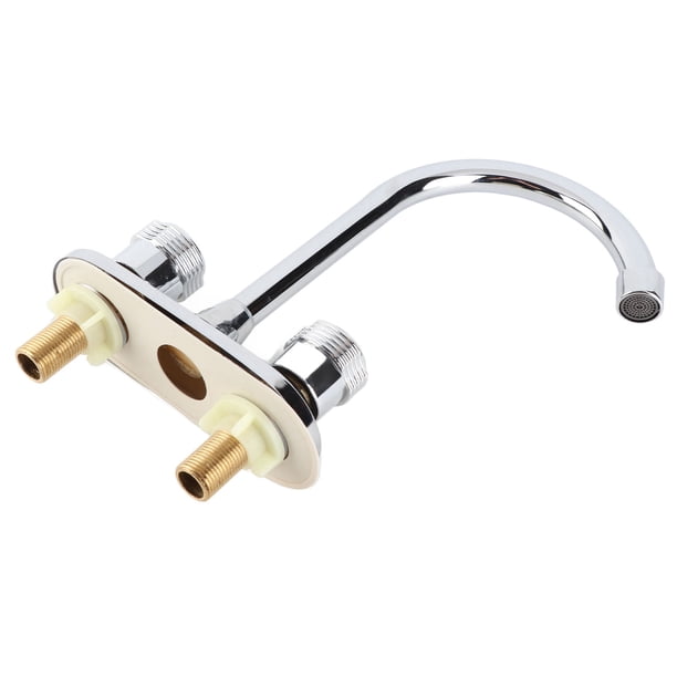 Grifo De 2 Manijas, Grifo De Juego Central De 2 Manijas Conexión Apretada Ahorro De Agua Rosca Precisa De Cobre Para Cocinas
