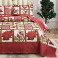 thumbnail image 4 of Green Essen Christmas Quilt Set Twin Size Floral Quilt Set Plaid Patchwork Bedspread Lightweight Coverlet with 2 Pillowcases for Home Decor, 4 of 7