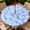 Blue Daisy, variant on Round Outdoor Tablecloth with Zipper and Umbrella Hole, Fitted Table Cloth with Elastic, Oil Waterproof Tablecover for Patio Picnic Camping Garden Fits 36"-65" Round Table