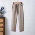 thumbnail image 2 of cfhntfmh Women's Fleece Lined Pants High Waisted Stretchy Warm Lounge Trousers Winter Thermal Sherpa Pants with Pockets（Beige,5X-Large), 2 of 7
