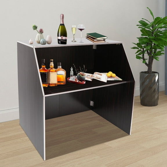 Modern Portable Bar Cabinet Foldable Bar Cabinet Freestanding Portable Event Bar