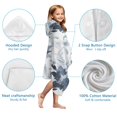 thumbnail image 7 of Pioneer Flower Floral Print Pattern Hooded Bath Towel，50"x30" for Ages 3 To 12 Kids, Quick Dry Lightweight Soft Microfiber Hood Beach Towel Cover Up for Kids, 7 of 7