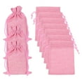 thumbnail image 1 of Bolsas de Yute Uxcell con Cordón, Sacos de Favor, Bolsas de Joyería para Regalos, Rosa, 1 of 7