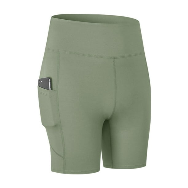 EFINNY Women High Waist Tights Workout Yoga Shorts, Running Exercise