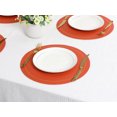 thumbnail image 6 of Unique Bargains Placemats Set of 6 Faux Leather Orange, 6 of 7