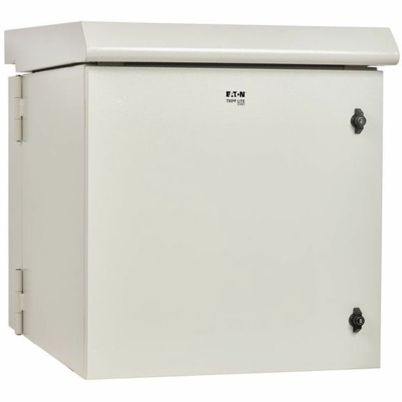 Tripp Lite SmartRack Industrial Enclosure with Lock - NEMA 3R, Wall Mount, Metal Construction, Hinged Back, Internal Fans, 28 in. Depth, 12U, Gray (srn3rg12us)
