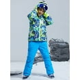 thumbnail image 2 of Hotian Kids Snow Pants Insulate Winter Ski Bibs Salopettes Pants for Girls and Boys with Detachable Braces Blue US12, 2 of 7