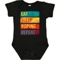 thumbnail image 3 of Inktastic Calf Roping Rodeo Eat Sleep Roping Repeat Boys or Girls Baby Bodysuit, 3 of 5