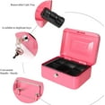 thumbnail image 4 of Locking Medium Steel Cash Box with Money Tray Lock Box, 4 of 9