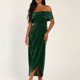 thumbnail image 5 of Vestido de terciopelo con un hombro al descubierto para mujer - Poliéster y spandex, elegante para la noche y la playa, 5 of 8