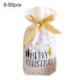 thumbnail image 2 of Cheer.US 50Pcs Christmas Drawstring Candy Bag Gift Treat Cookie Pouch Goody Bags Xmas Accessories Santa Sack for Christmas Party Bag Fillers Party Decoration Christmas Favor Supplies Bags, 2 of 7