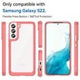thumbnail image 3 of for Samsung Galaxy S22 Simple Fashion Case, Shockproof Drop Protection Clear Case, Durable PMMA + TPU, Anti-Fingerprints Technology Full Protection Case for Samsung Galaxy S22 (6.1 inch),Red, 3 of 8