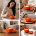 thumbnail image 7 of Orange Pumpkin Candle, Pumpkin Shape Candles, Pumpkin Spice Scented Candle, Ceramic Pumpkin Candle, Fall Candles, Candles for Home Decor, Fall Thanksgiving Gifts, 7 of 7