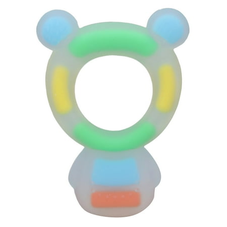 

Infant Teething Toys Cartoon Bear Silicone Baby Massage For 0-6 Months Babies Pink Blue