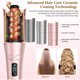 thumbnail image 4 of Auto Hair Curler, Automatic Curling Iron Wand with 4 Temperatures & 3 Timers & LCD Display, Curling Iron with 1" Large Rotating Barrel, Dual Voltage Auto Shut-Off Spin Iron for Hair Styling, 4 of 5