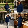 thumbnail image 5 of SYwaren Oversized Sweatshirt for Women Hoodie Pullover Long Sleeve Casual Side Slit with Pockets Tops, 5 of 9