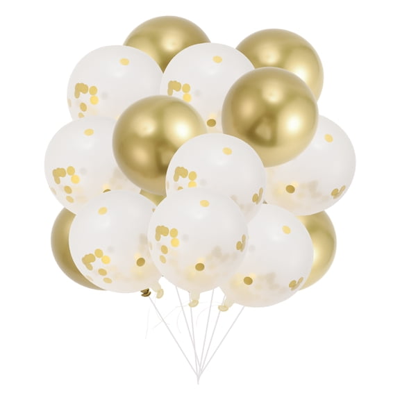 Unique Bargains 16Pcs Latex Party Wedding Graduation Anniversary Decoration Gold Tone