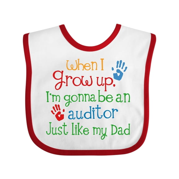 Inktastic Future Auditor Like My Dad Boys or Girls Baby Bib