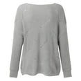 thumbnail image 4 of "Aayomet Cardigan For Women Dressy Women Bow Knot V Neck Long Sleeve Classic Fit Pullover Sweater Tops Casual Work ,Gray S-XXL", 4 of 5
